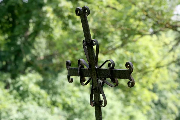 Концептуальний Символ Релігії Відкритому Повітрі Литва — стокове фото