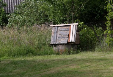 Rustik ahşap suyla de yakacak odun woodpile