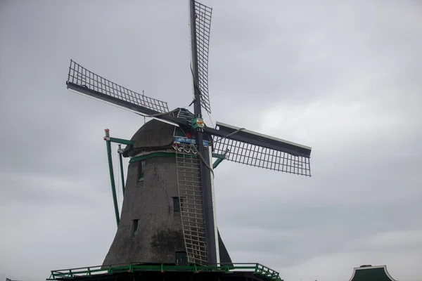 Windmolens Gebruikt Voor Productie Van Verschillende Producten Zannse Schans Holland — Stockfoto