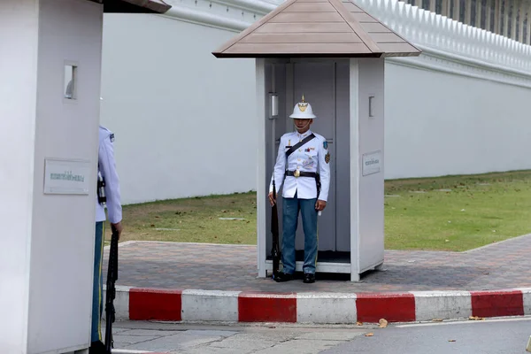 Bangkok Thailand Koninklijke Erewacht Het Grand Royal Palace Bangkok — Stockfoto