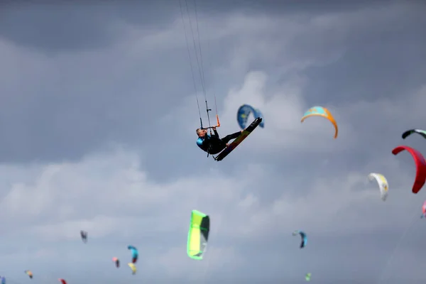 Power Kites Kursiu Lagoon Svencele Λιθουανία 2020 — Φωτογραφία Αρχείου