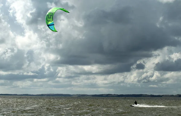 Power Kites Kursiu Lagoon Svencele Litouwen 2020 — Stockfoto