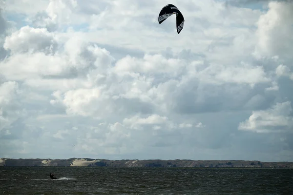 Power Kites Kursiu Lagoon Svencele Litouwen 2020 — Stockfoto