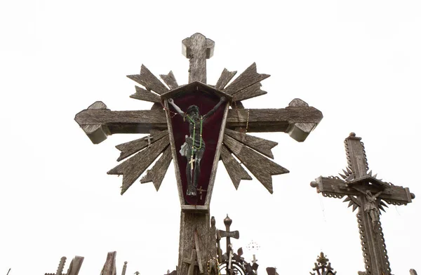 Siauliai Lituânia Hill Crosses Monumento Único História Arte Popular Religiosa — Fotografia de Stock