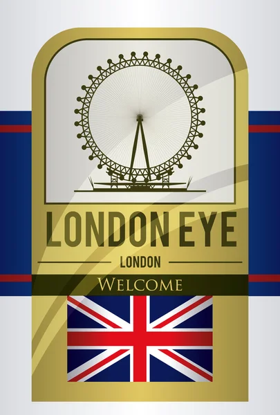 Лондонский дизайн на сером фоне — стоковый вектор