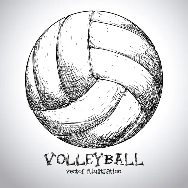 Voleybol tasarım — Stok Vektör