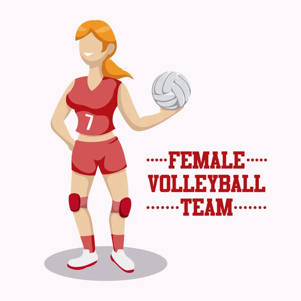 Diseño de voleibol — Vector de stock