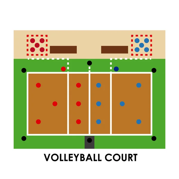 Design de voleibol — Vetor de Stock