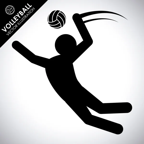 Diseño de voleibol — Vector de stock