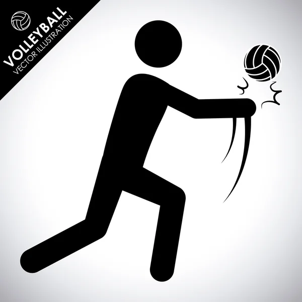 Voleybol tasarım — Stok Vektör