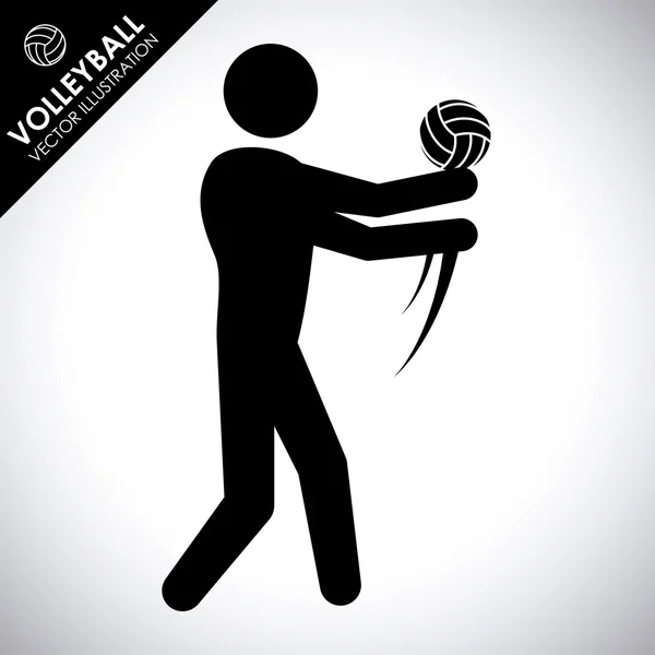 Volleybal ontwerp — Stockvector