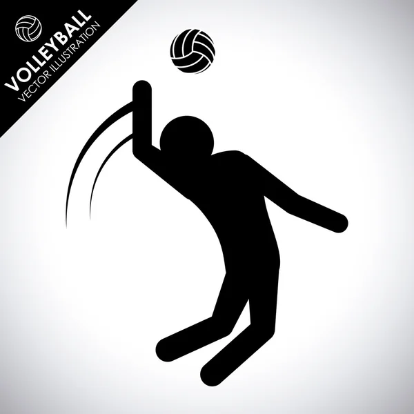 Voleybol tasarım — Stok Vektör