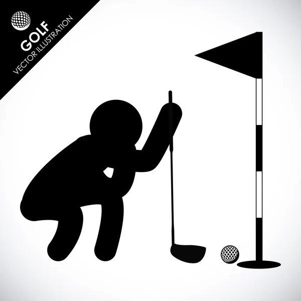 Diseño de golf — Vector de stock