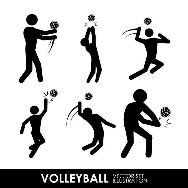Conception de volleyball — Image vectorielle
