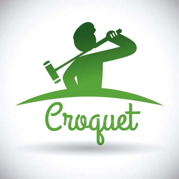 Diseño de croquet — Vector de stock