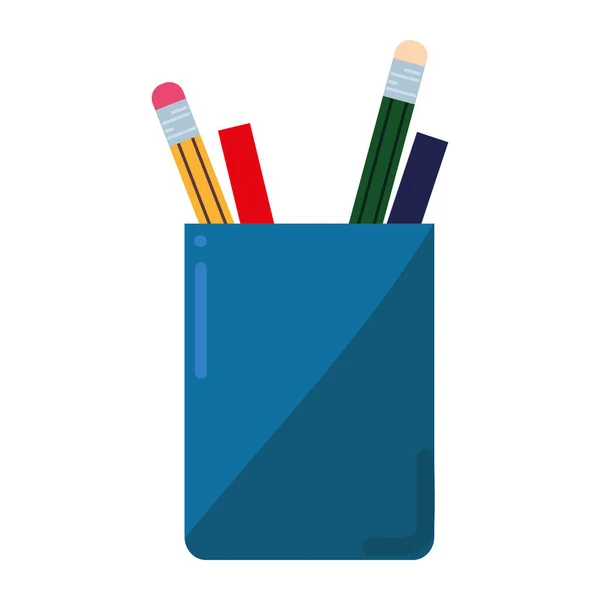 Crayons sur la tasse — Image vectorielle