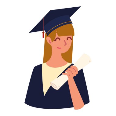 Bayan mezun çizgi filmi