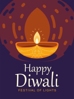 Mutlu diwali ışıkları şenlikli