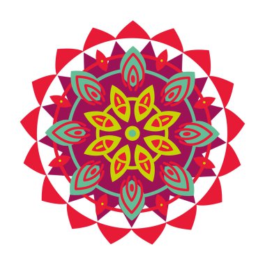 yuvarlak mandala çiçek