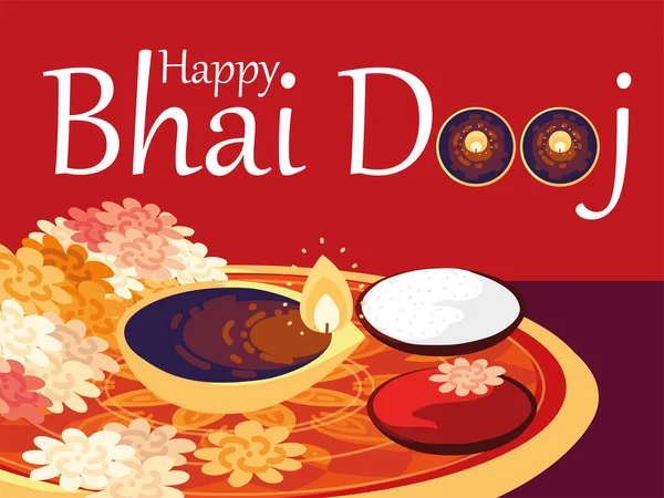 Hindú feliz bhai dooj — Archivo Imágenes Vectoriales