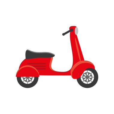 Klasik kırmızı motosiklet