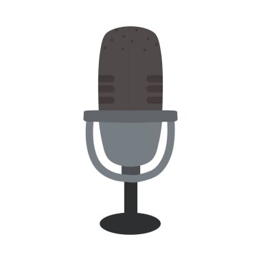 mikrofon düz simgesi