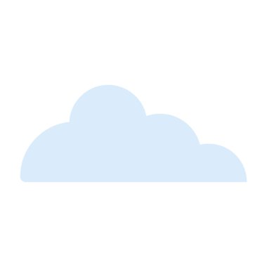 bulut gökyüzü düz simgesi