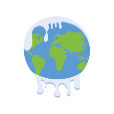 Dünya ısınarak eridi.