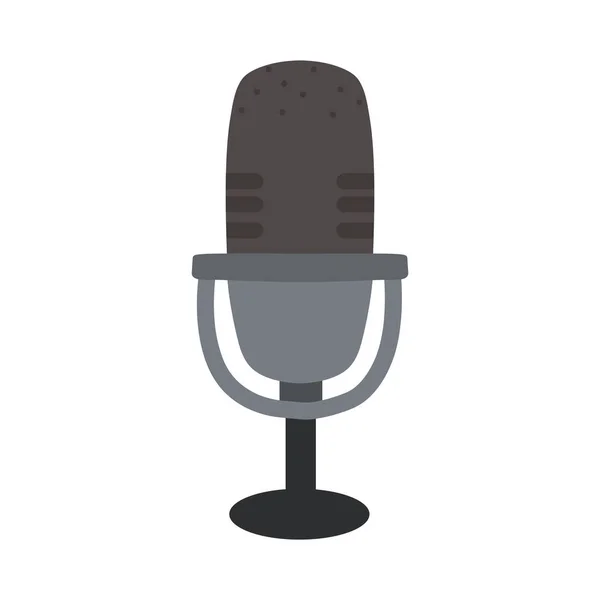 Plochá ikonu mikrofonu — Stockový vektor