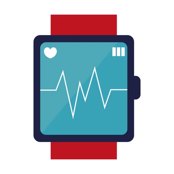 Nositelné inteligentní hodinky zdraví — Stockový vektor