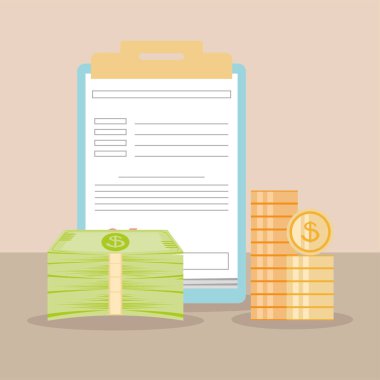 yığılmış dolar paraları