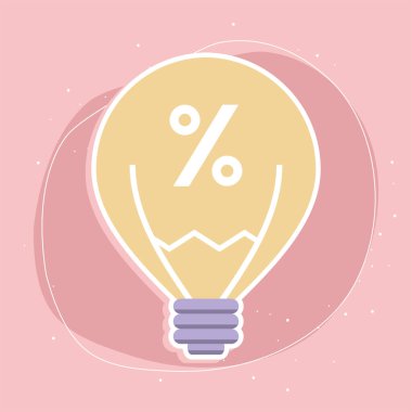 Yüzde işareti olan ampul