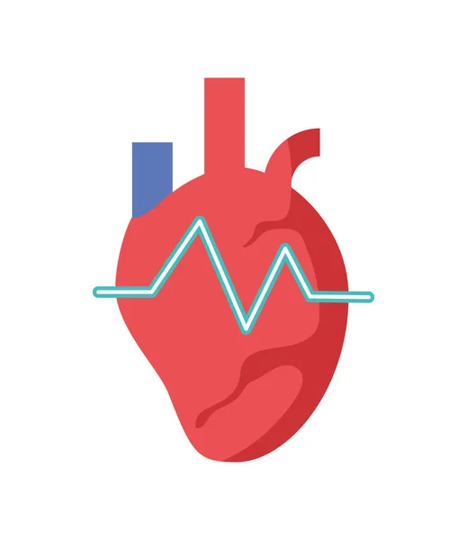 Santé fréquence cardiaque — Image vectorielle