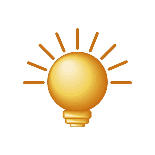 Bright light bulb icon — Stock Vector