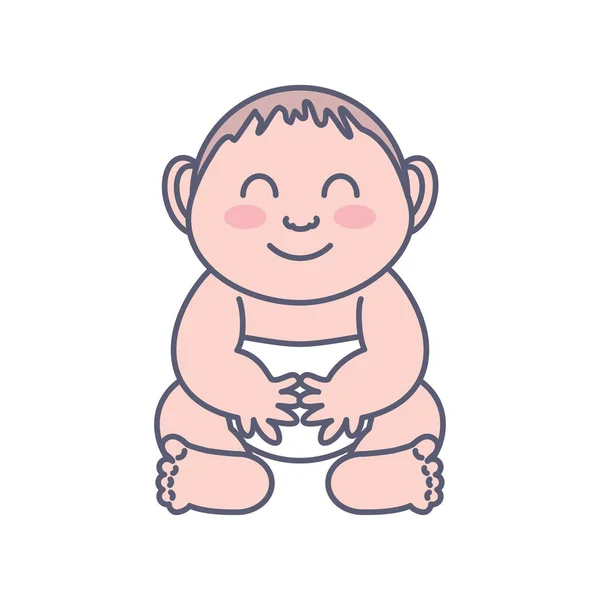 Mignon bébé garçon — Image vectorielle