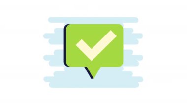 İşaretli sembol canlandırmalı konuşma kabarcığı