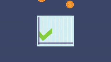Para ve ok istatistikleri finansal animasyon