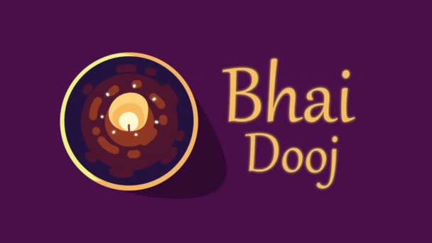 Bhai dooj γράμματα με κερί — Αρχείο Βίντεο