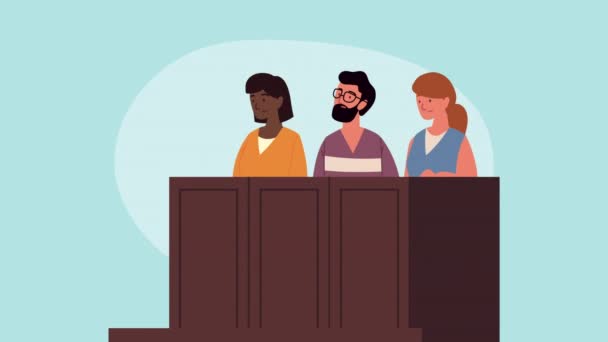 Canlandırmada adalet jürisi — Stok video