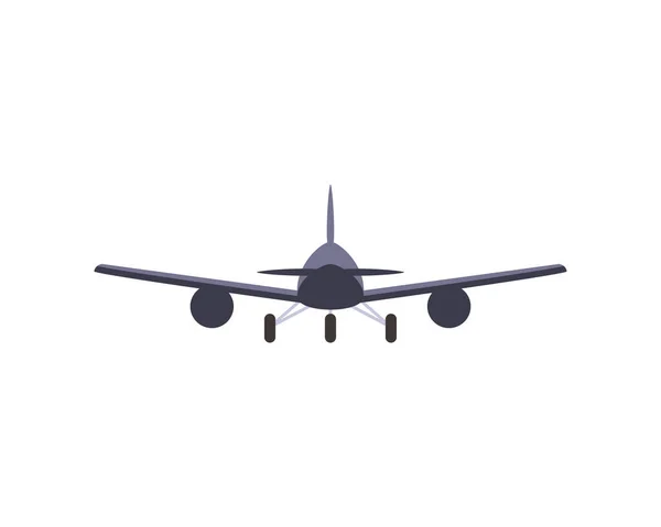 Avion de ligne passager vue de face — Image vectorielle