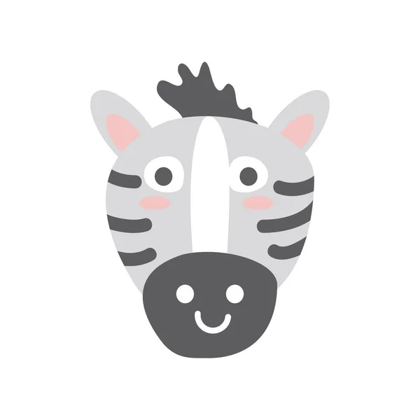 Roztomilá zebra tvář — Stockový vektor