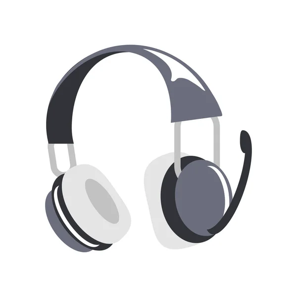 Kopfhörer und Mikrofon — Stockvektor
