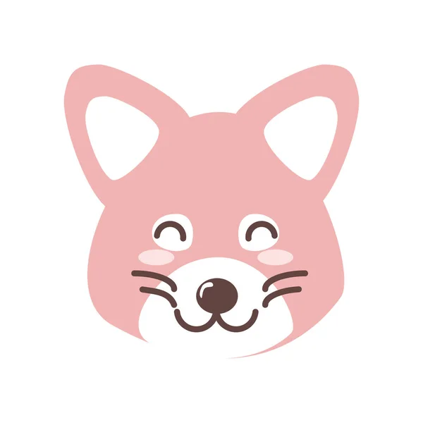 Roztomilý fox obličej — Stockový vektor