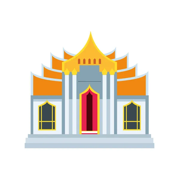 Templo en Tailandia — Archivo Imágenes Vectoriales