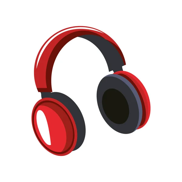 Rotes Kopfhörergerät — Stockvektor
