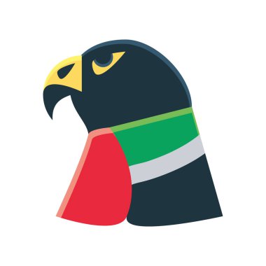 BAE bayrağı taşıyan kuş