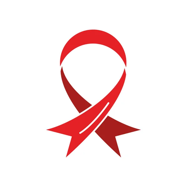 Red ribbon awareness — Stock Vector