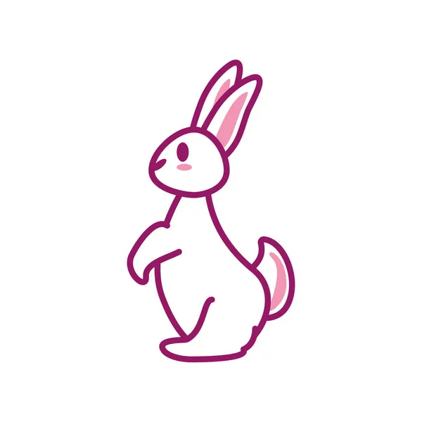 Lindo icono de conejo — Vector de stock