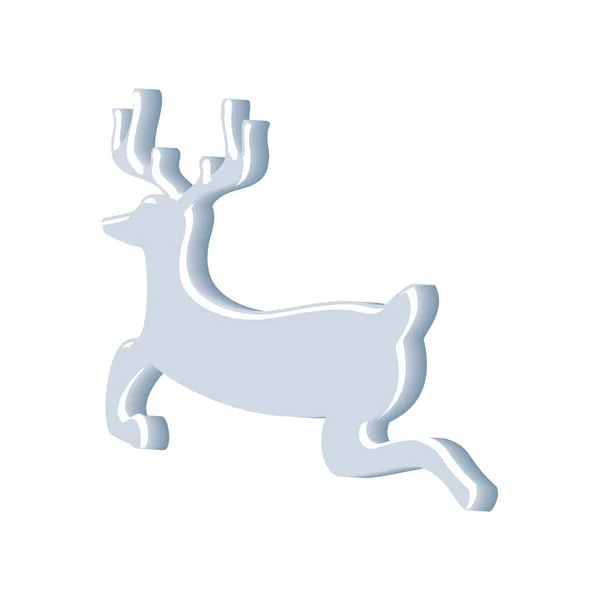 Icona del cervo bianco — Vettoriale Stock
