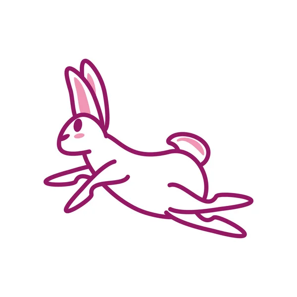 Zıplayan tavşan simgesi — Stok Vektör